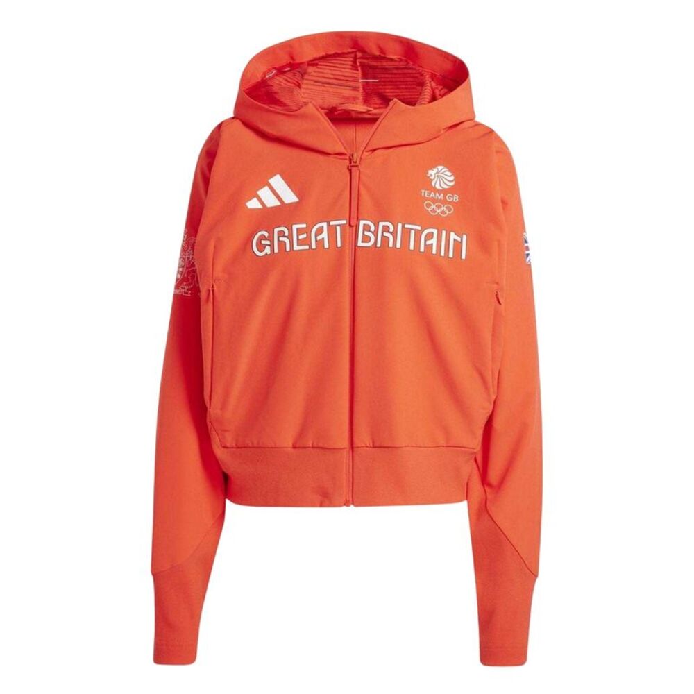 Adidas Womens/Ladies Z.N.E. Team GB Full Zip Hoodie / Bright Red